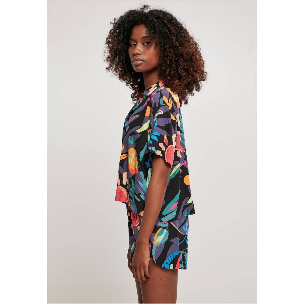 Urban Classics - Viscose Resort Blouse - Black